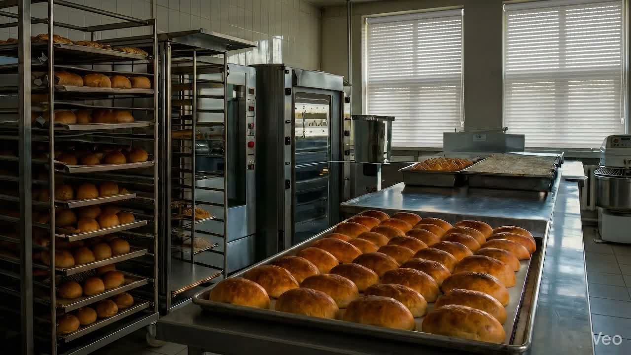 Allfresh bakery interior with fresh bread and pastries on display racks