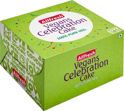 Allfresh celebration cake box open with fresh cake inside