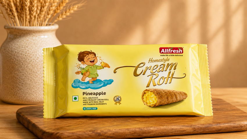 Pineapple Flavour 6pc Cream Roll